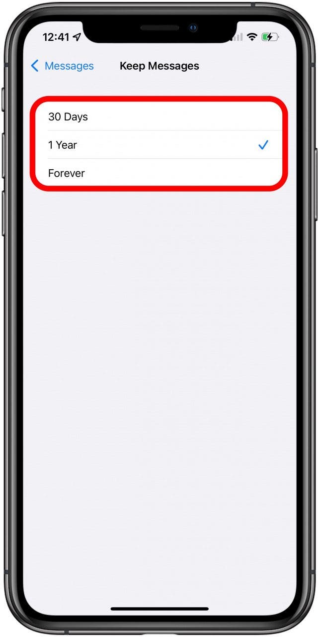 Ici, vous pouvez choisir entre 30 jours, 1 an et Forever.