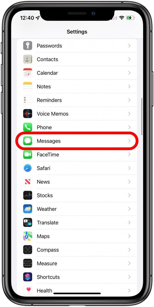 Appuyez sur Messages - pouvez-vous rechercher des messages sur l'iphone