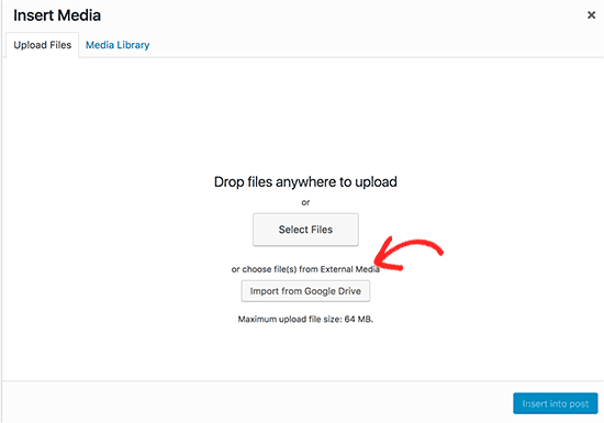 Importer depuis Google Drive Importer depuis Google Drive
