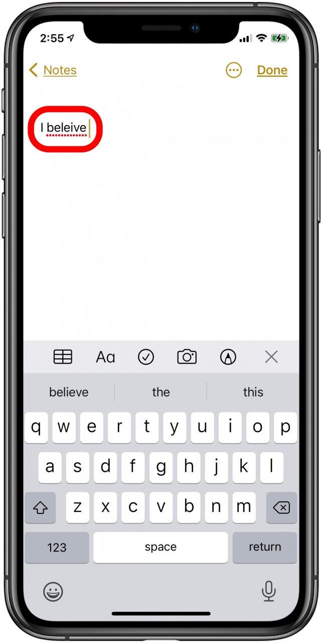 faute d'orthographe sur iphone