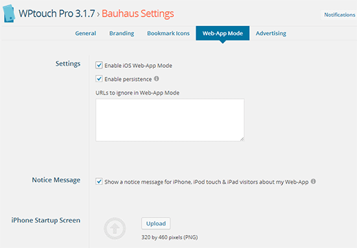 Activer le mode application Web pour les appareils iOS Activer le mode application Web pour les appareils iOS
