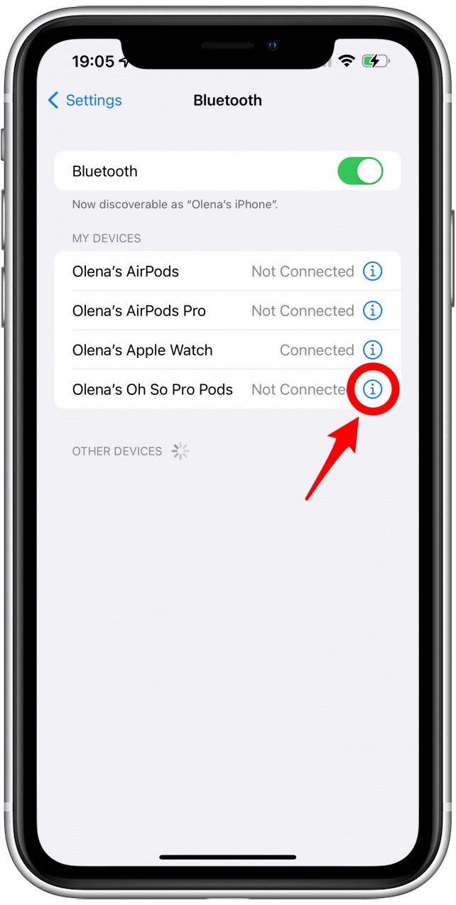 À côté de vos AirPods, appuyez sur le