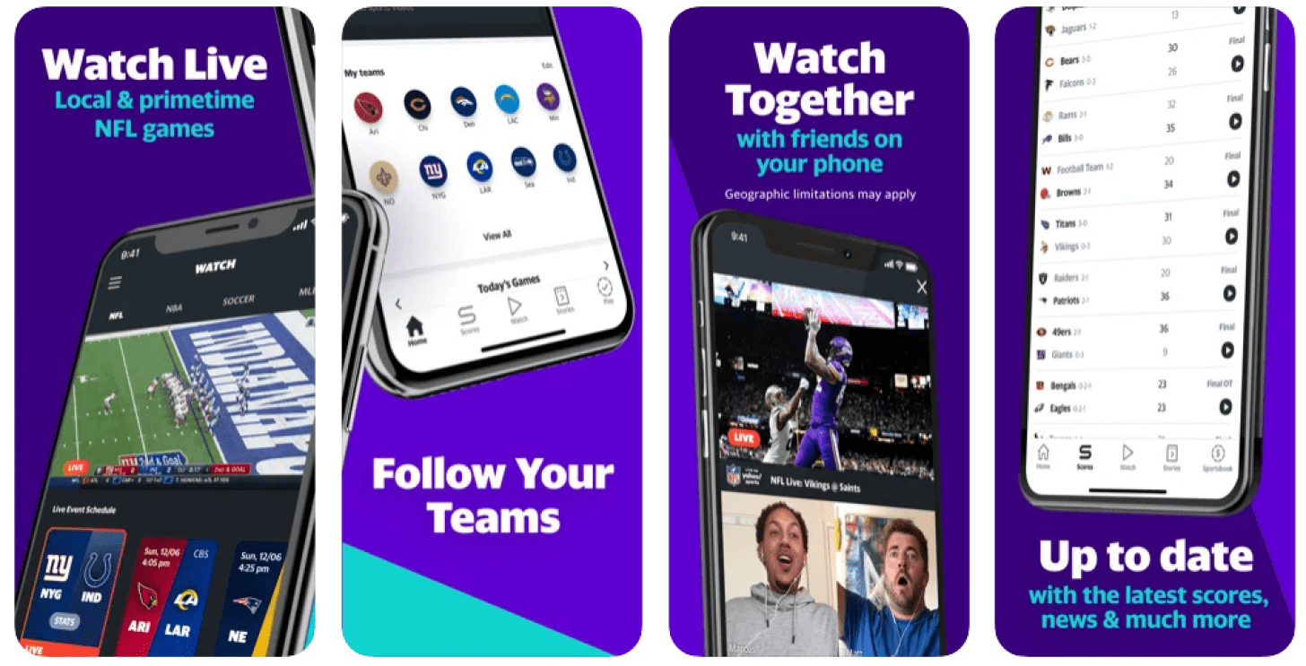 application de sport yahoo