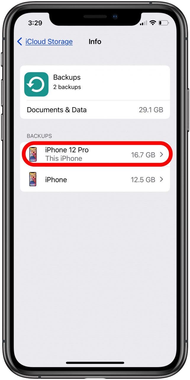 appuyez sur l'appareil Apple que vous utilisez
