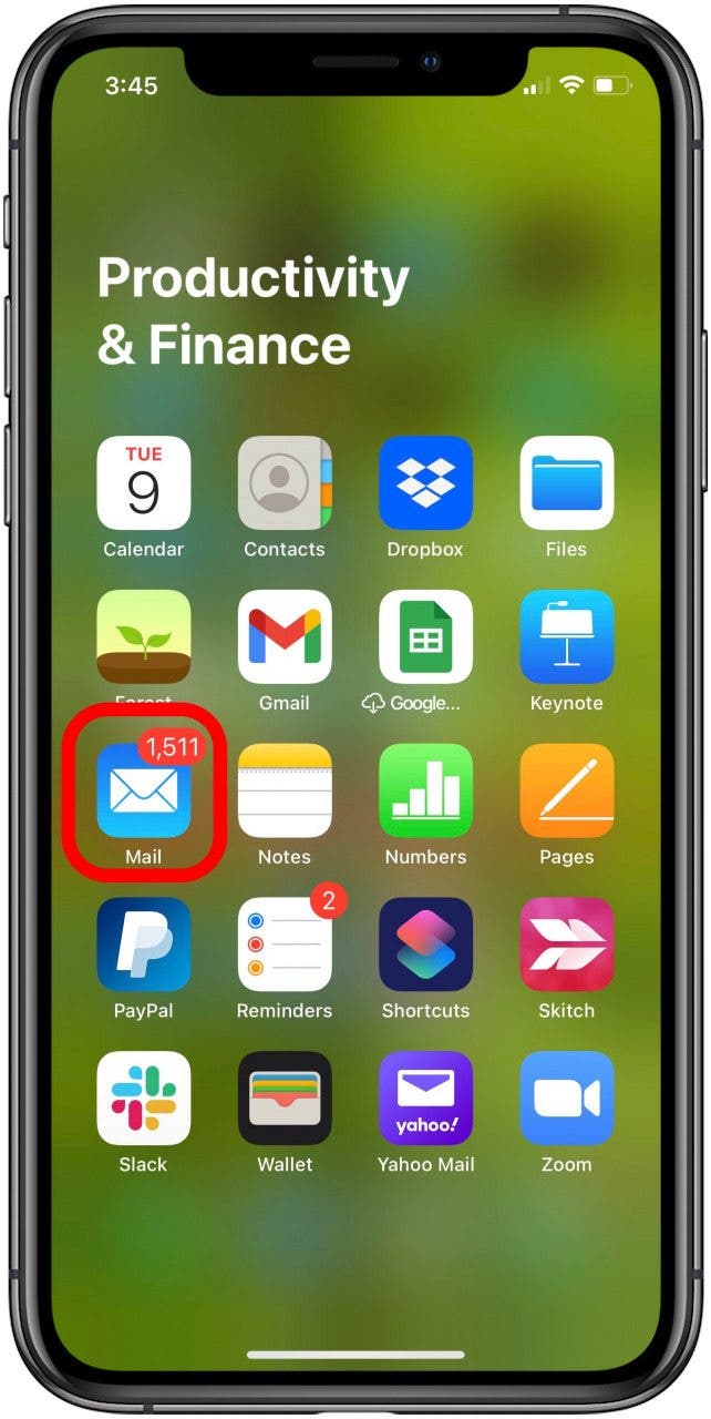application de messagerie Apple