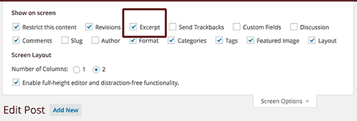 Activation de la méta-boîte d'extrait sur l'écran de post-édition dans WordPress - Themelocal Activation de la boîte de méta d'extrait sur l'écran de post-édition dans WordPress