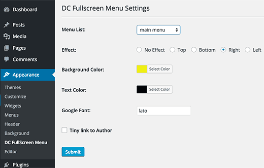 Comment ajouter un menu reactif en plein ecran dans WordPress