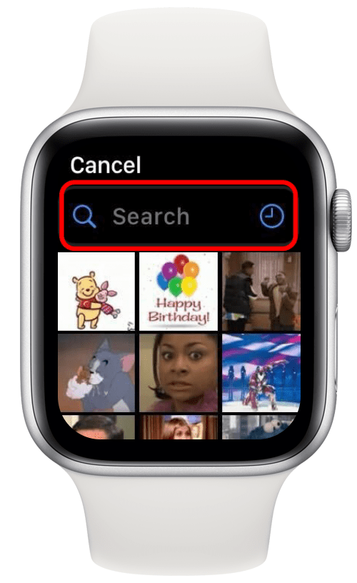 Comment envoyer un GIF sur Apple Watch watchOS 8