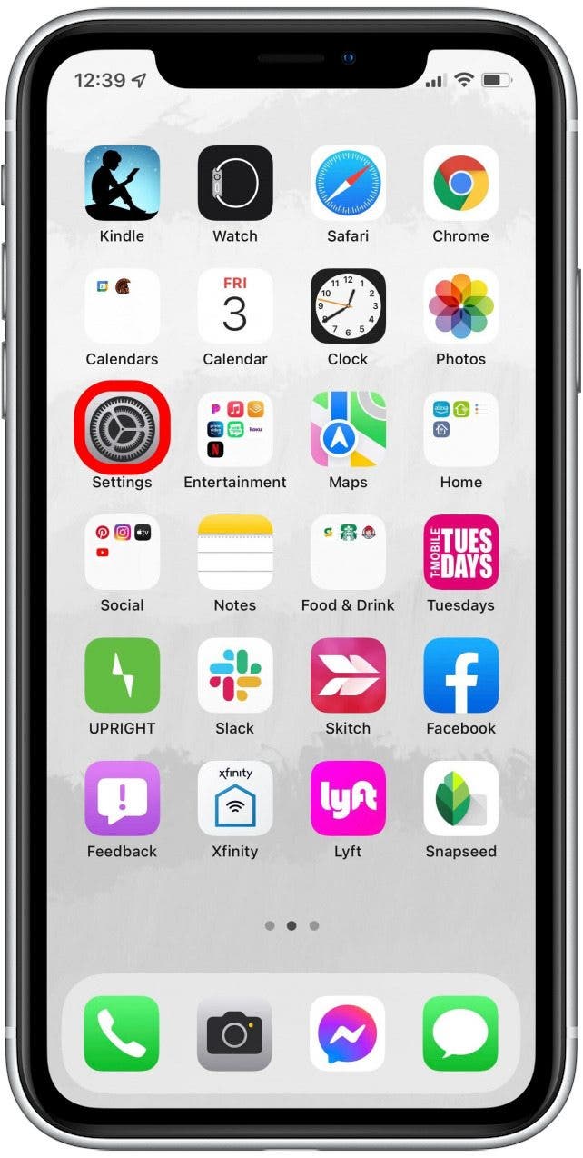 changer la taille du texte sur iPhone une seule application