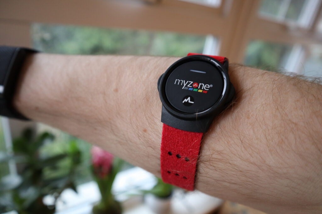 Le Myzone MZ-Switch porté sur un avant-bras
