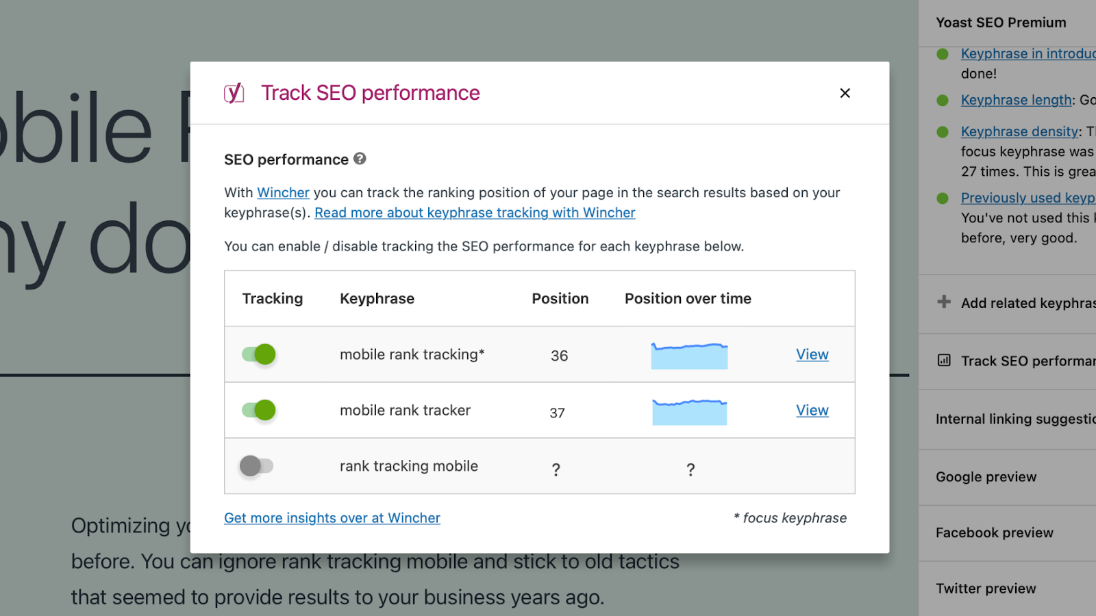 Yoast & Wincher pour le référencement