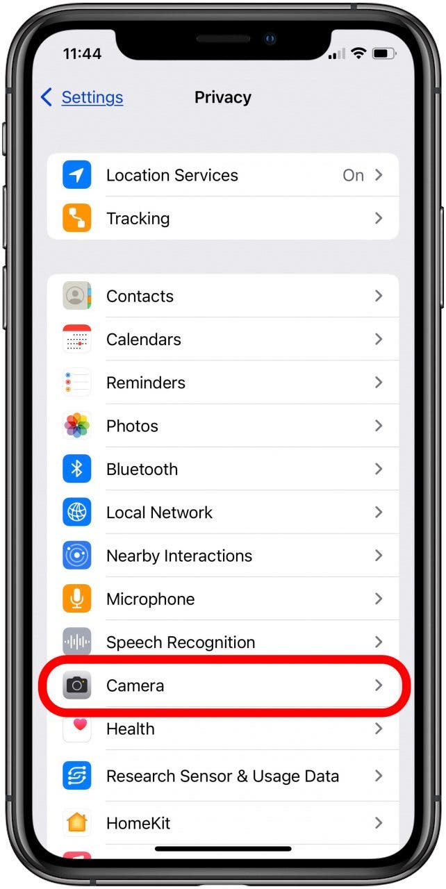 appuyez sur l'application