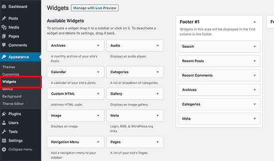 Widgets WordPress Widgets WordPress