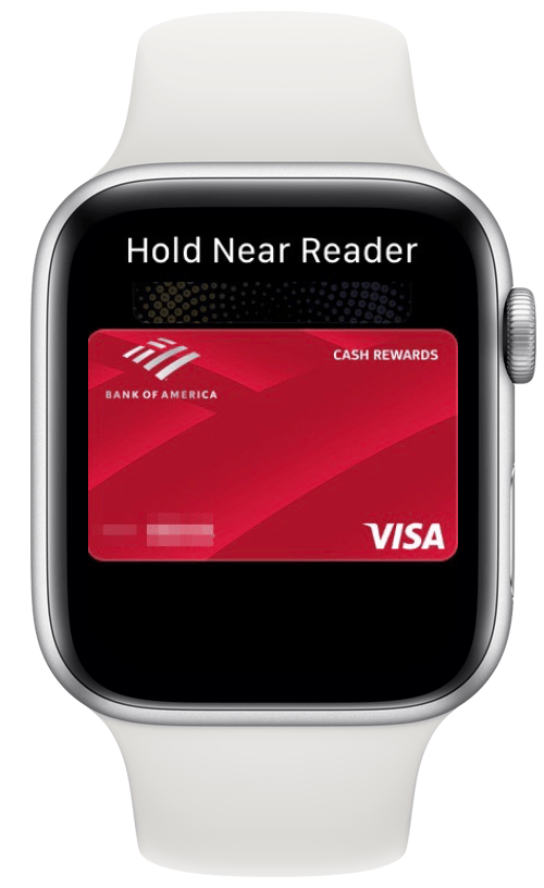 Tenez votre Apple Watch près du lecteur sans contact.