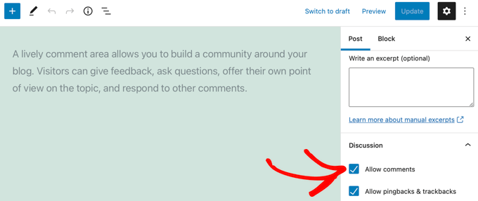 commentairesfermémodifierpostautoriserles commentaires Autoriser les commentaires sur une publication ou une page