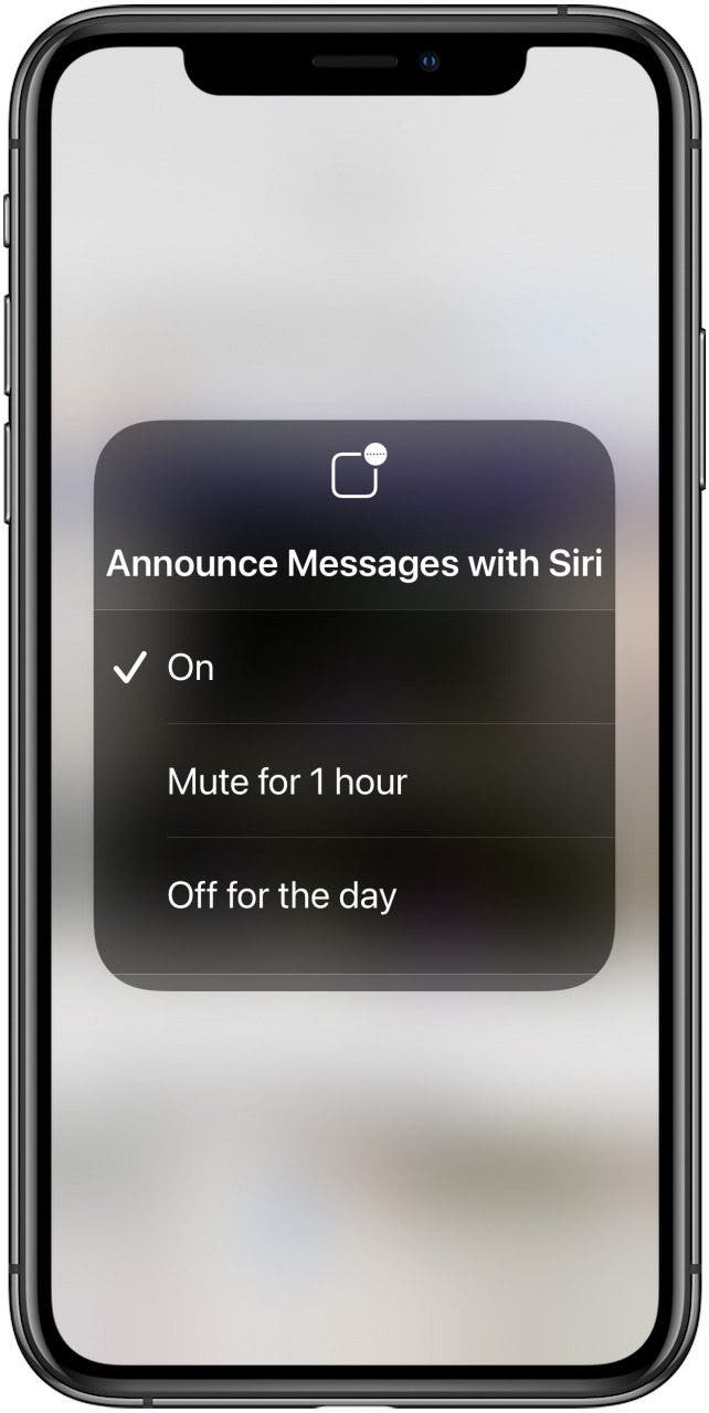 annoncer des messages avec les options siri
