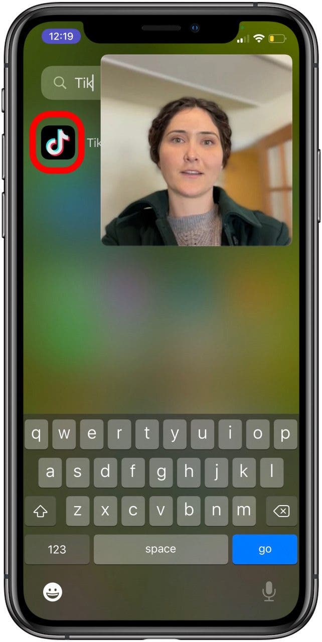 appuyez sur l'application de streaming qui prend en charge le partage