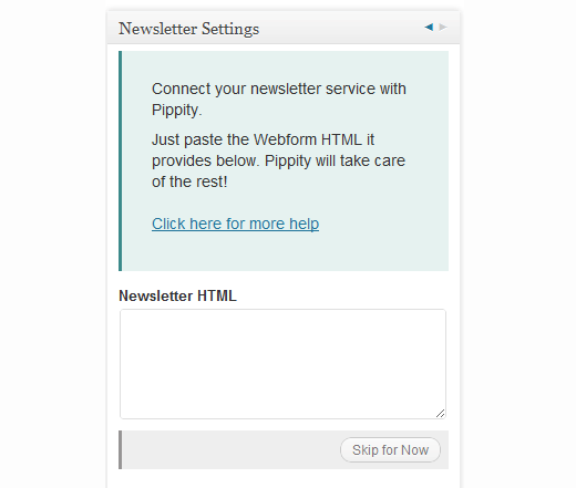 Pippity - Paramètres de la newsletter Pippity - Paramètres de la newsletter