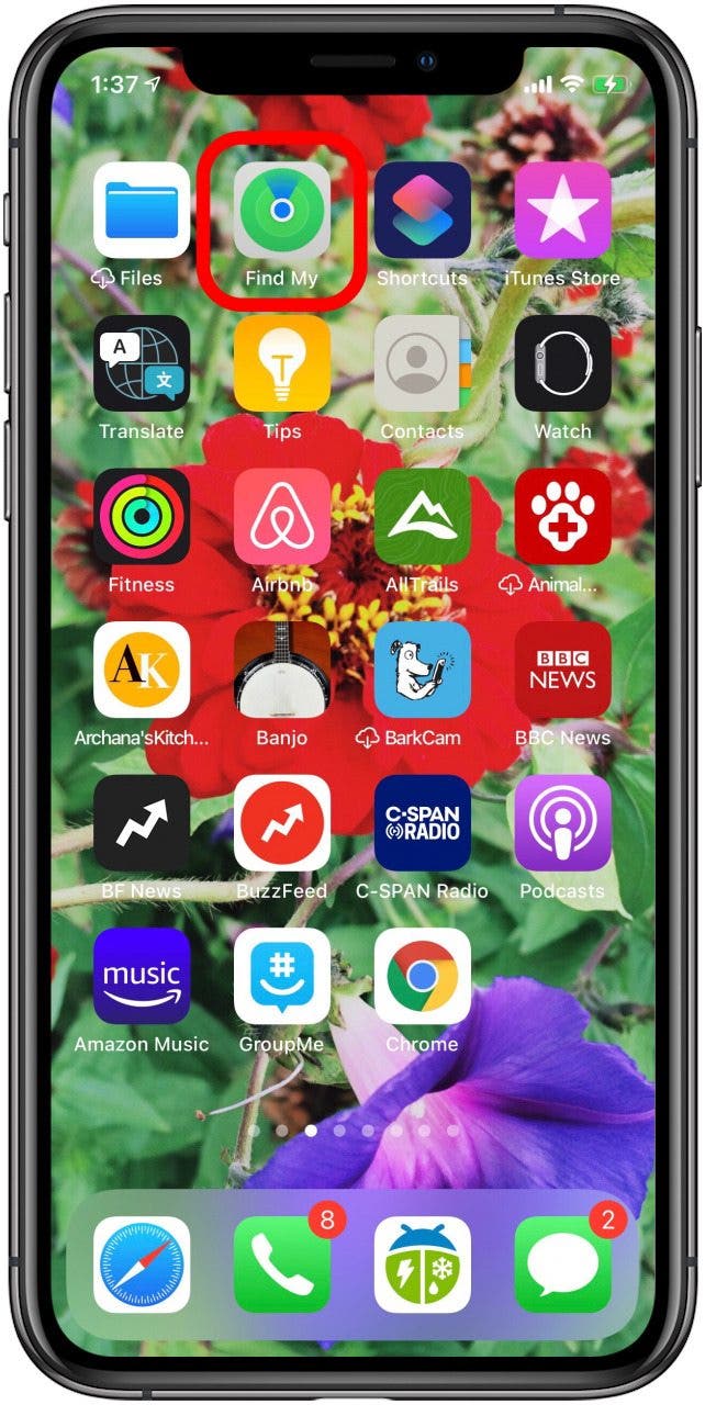 trouver mon application