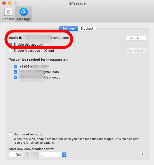 trouvez votre identifiant Apple en haut