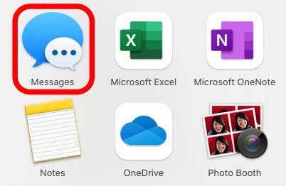 cliquez sur l'application de messagerie