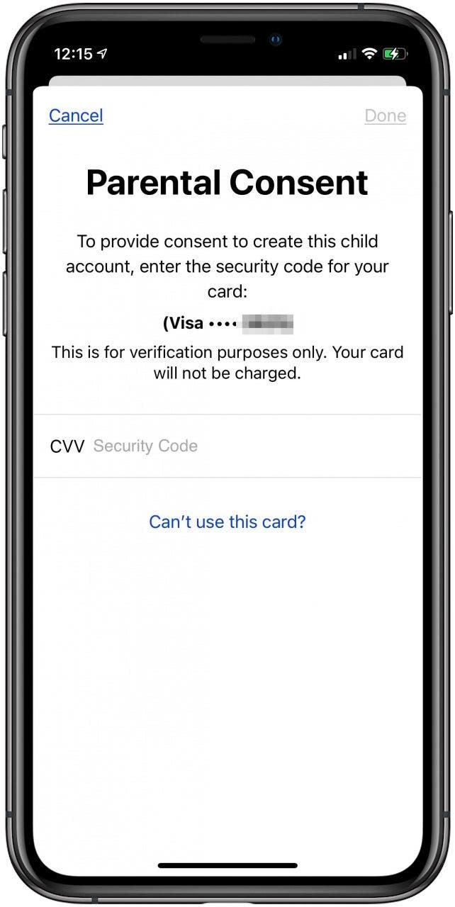 entrez votre CVV