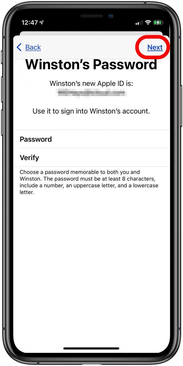 créer un mot de passe d'identification Apple