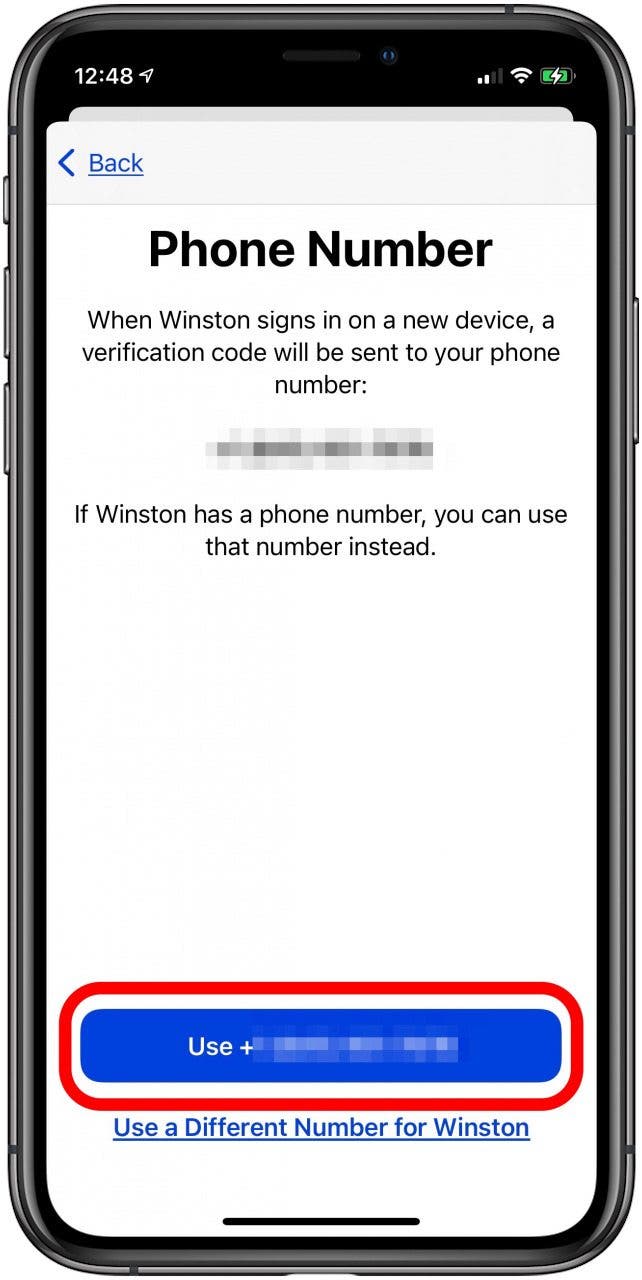 choisir le numéro de téléphone à associer à l'identifiant Apple