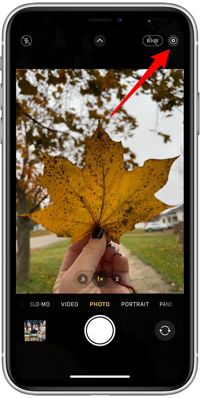 désactiver la photo en direct dans l'application appareil photo