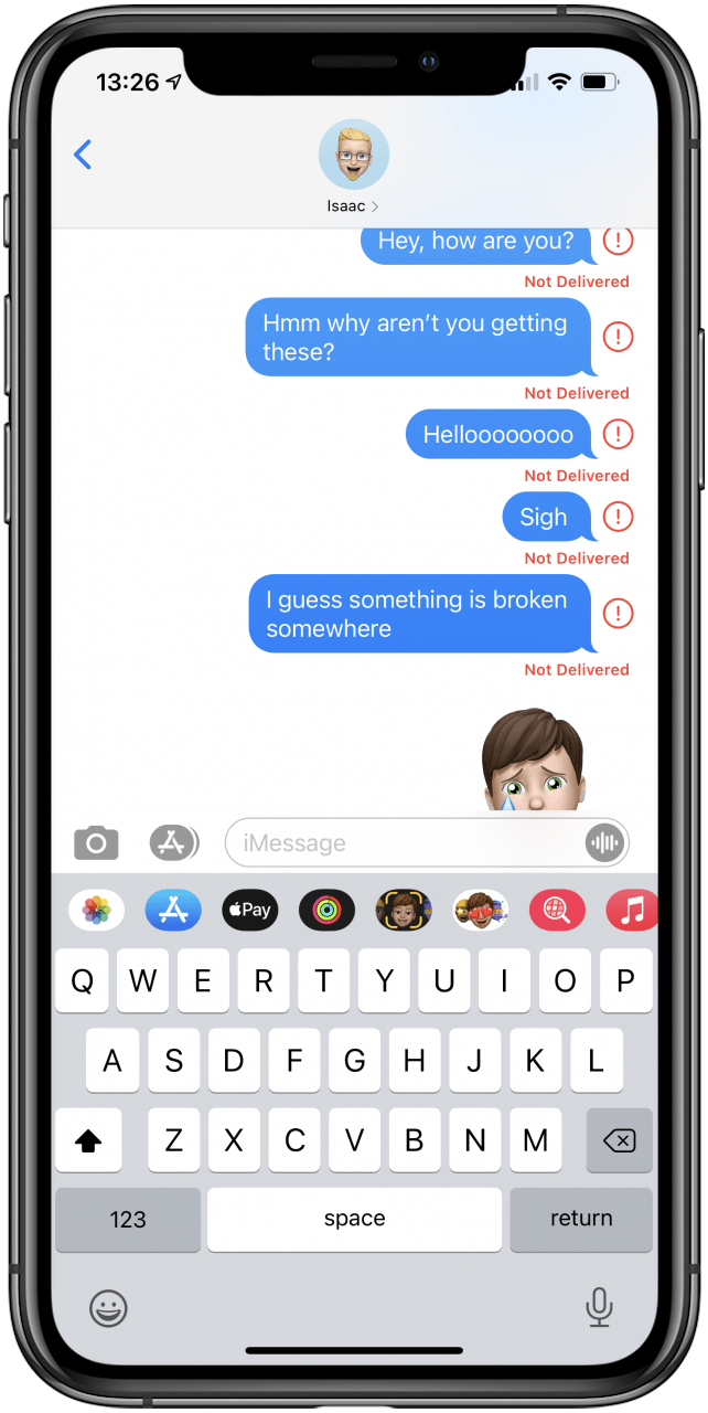 Essayez d'envoyer un SMS sur votre iPhone, si cela ne fonctionne pas, vous rencontrez peut-être des problèmes avec votre fournisseur de téléphonie mobile ou vous êtes peut-être dans une zone morte.