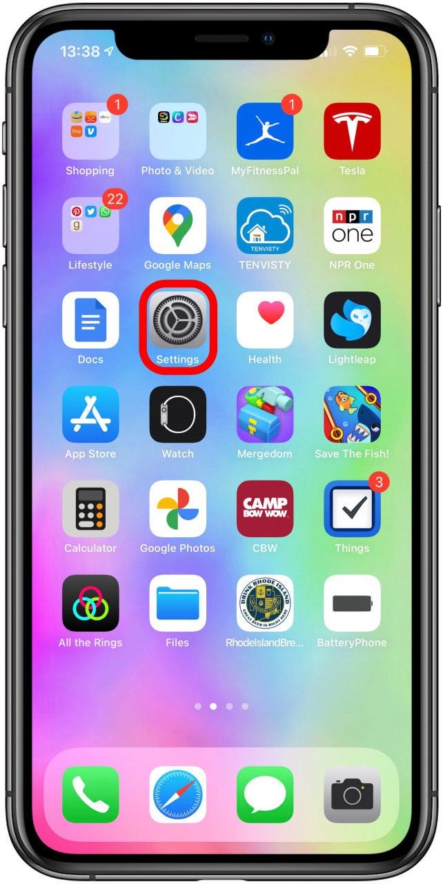 Ensuite, ouvrez Paramètres sur votre iPhone.