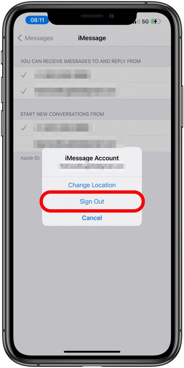 Appuyez sur Se déconnecter.