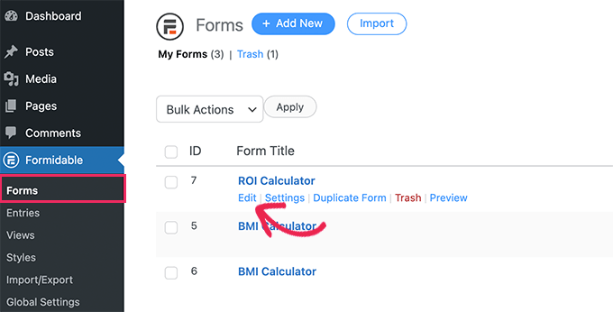 Modifier votre formulaire de calculatrice Modifier votre formulaire de calculatrice