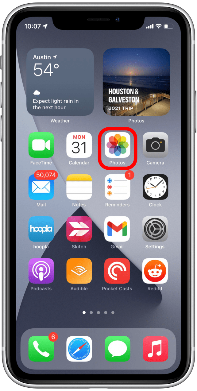 Ouvrir l'application Photos