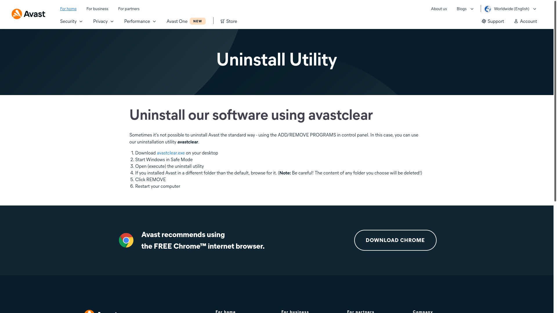 Comment reparer une desinstallation cassee dAvast Antivirus