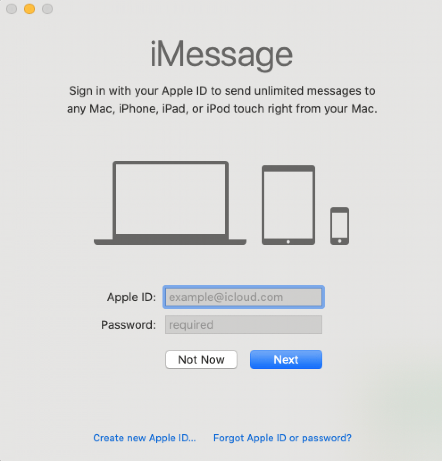 se connecter aux messages sur mac