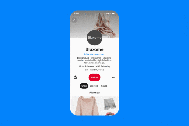 Page de la marque de vêtements Bluxomone