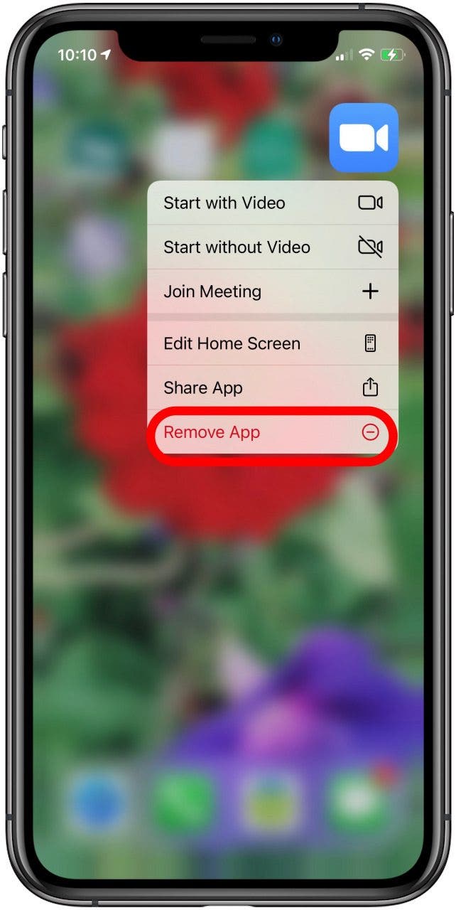 supprimer l'application de l'iphone