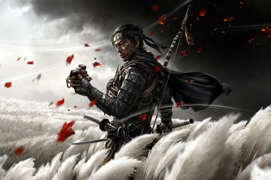Un fond d'écran d'un jeu appelé Ghost of Tsushima