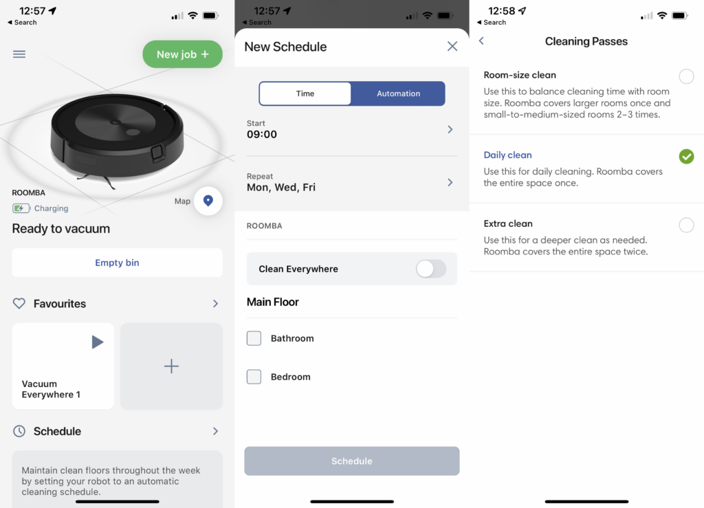 Planification de l'application iRobot J7+