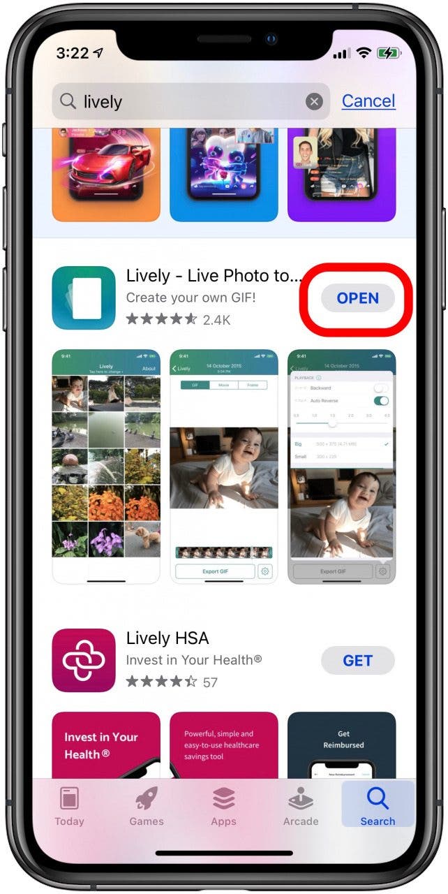 téléchargez et ouvrez l'application animée