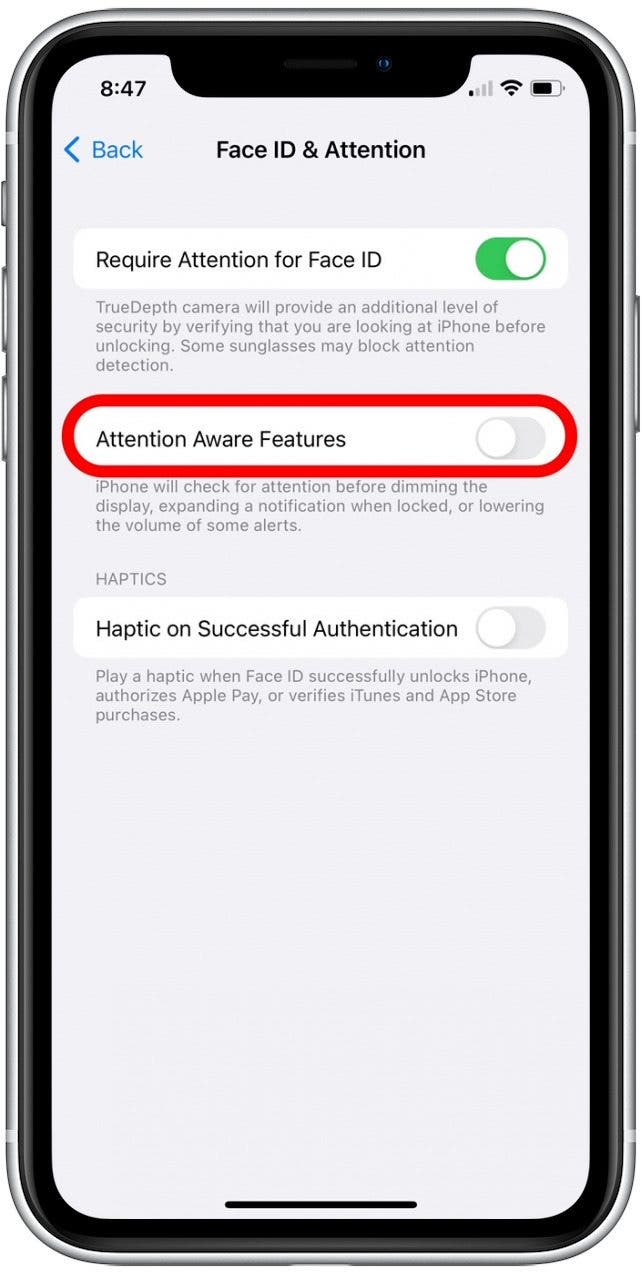 1647306484 153 Comment desactiver les fonctions dattention de votre iPhone
