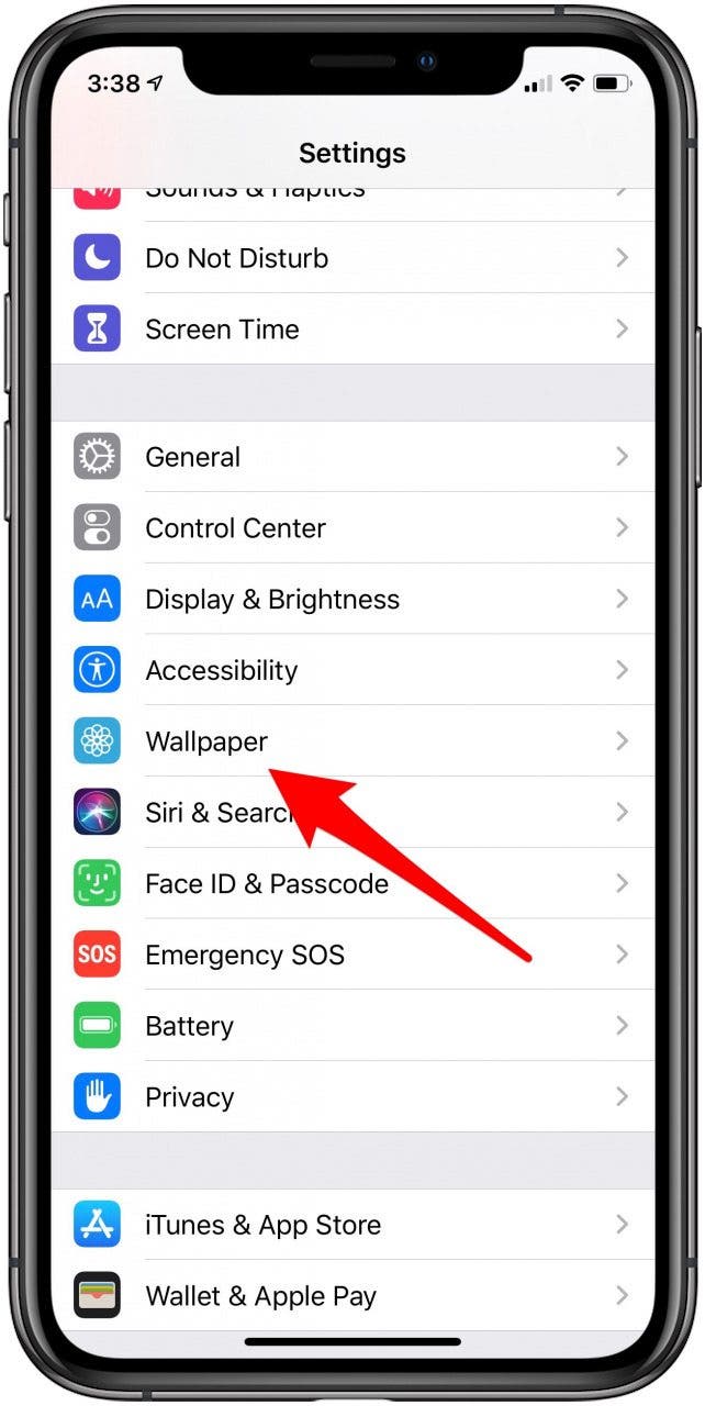 paramètres de fond d'écran iphone