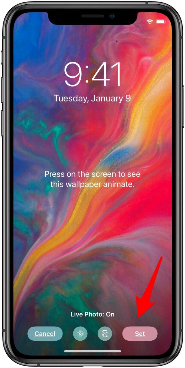 changer l'arrière-plan de l'iphone en photo en direct