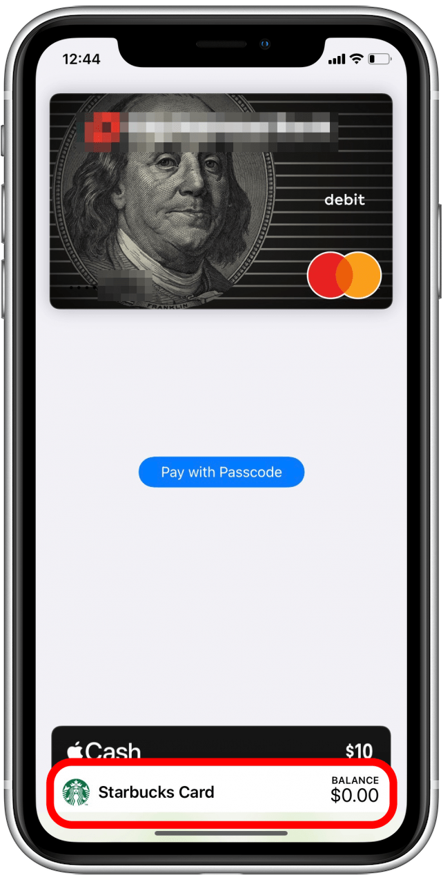 Appuyez sur Pass Apple