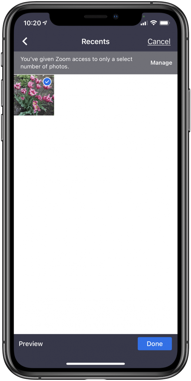 confirmer la sélection de la photo d'arrière-plan