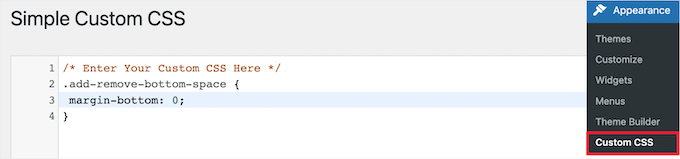 Ajouter du code avec le plugin CSS personnalisé simple Ajouter du code avec le plugin CSS personnalisé simple