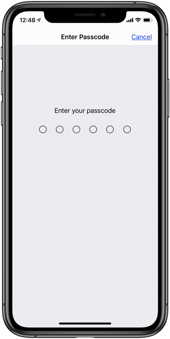 code d'accès iphone