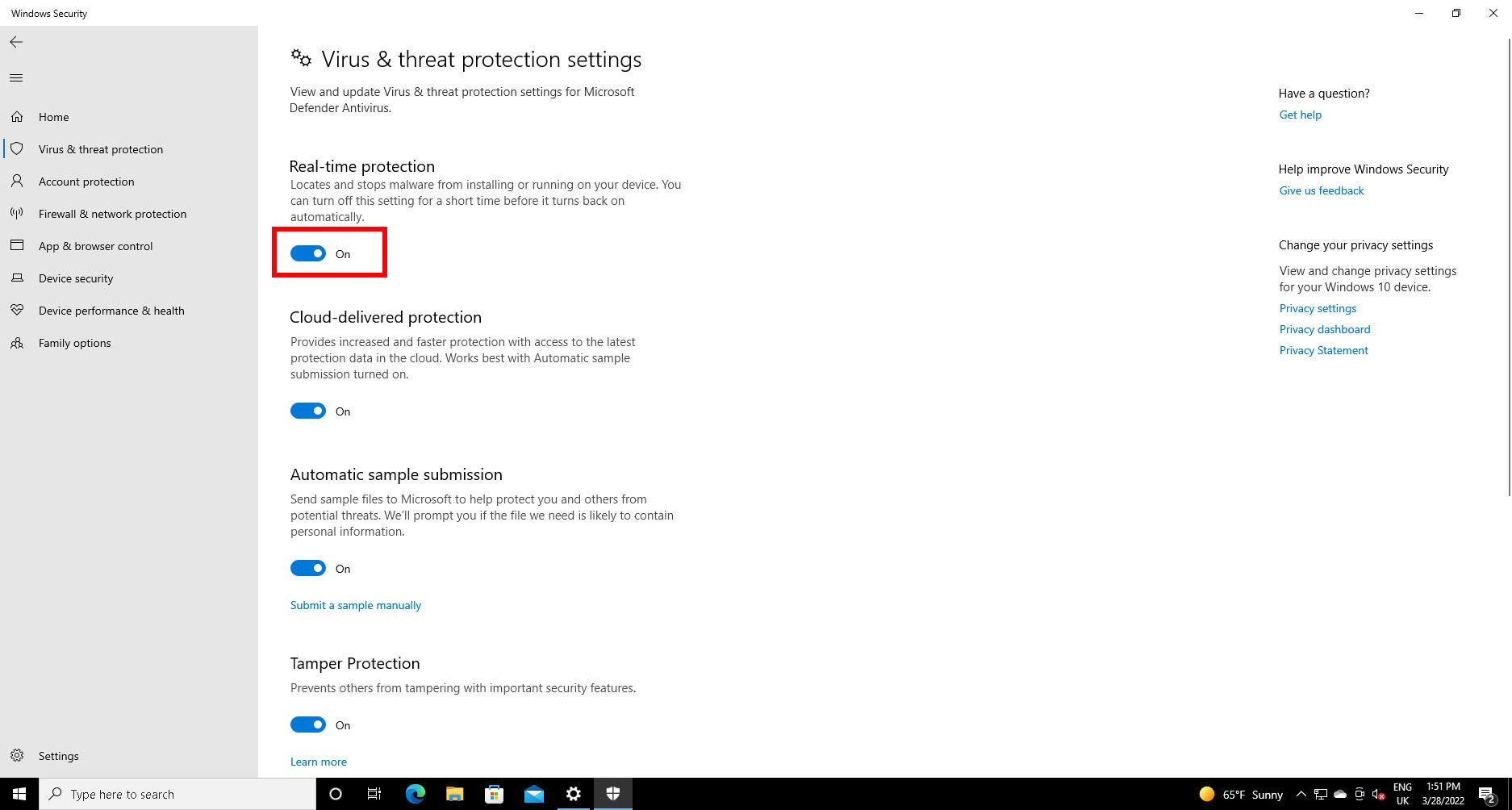 1648581864 170 Comment desactiver Microsoft Defender