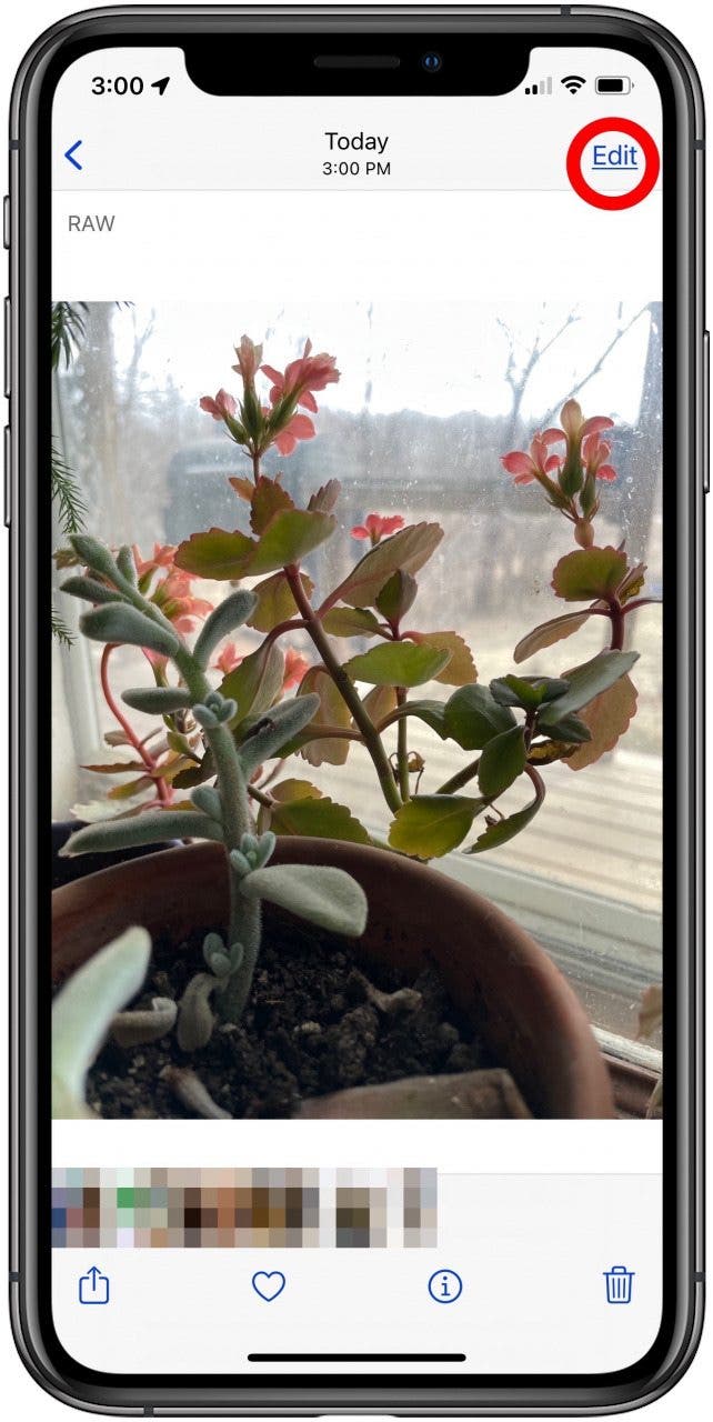 retouche photo sur iphone apple pro raw